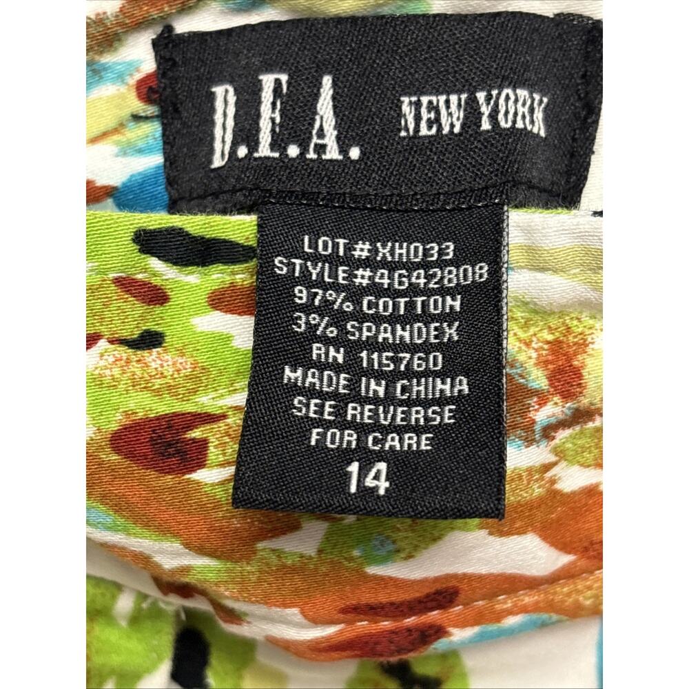 DFA New York 2 Pc Blue Ruffled Top & Multicolor Skirt - Size 14 - Picture 15 of 16